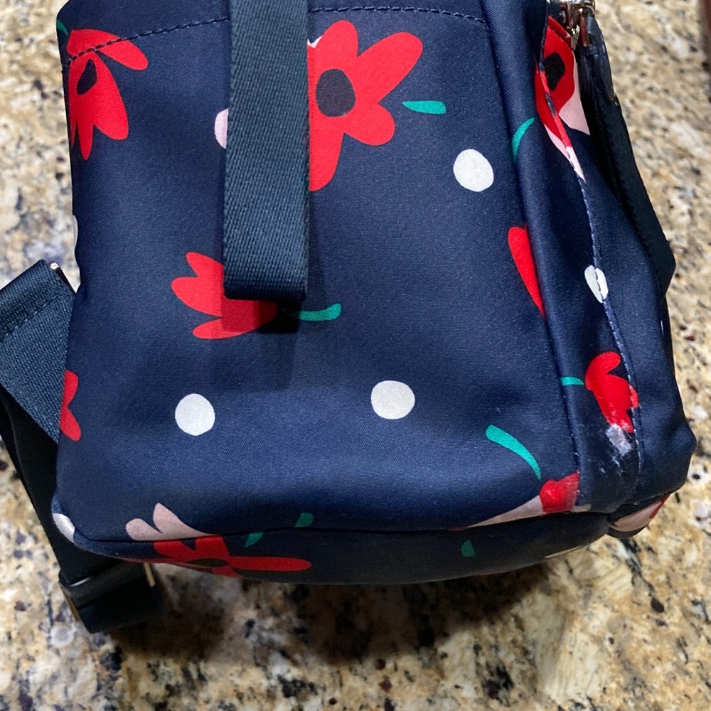 kate spade navy floral polka dot backpack - Picture 12 of 16